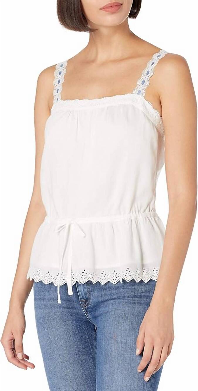NEW PAIGE zherra cami top in white